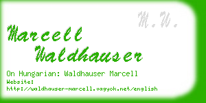 marcell waldhauser business card